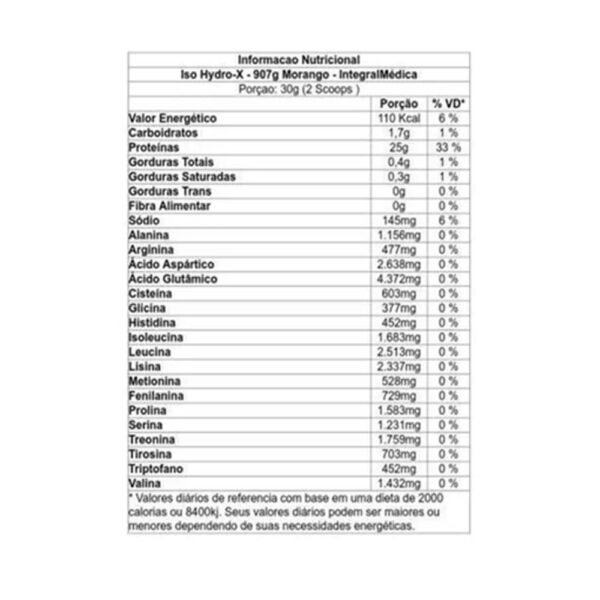 Iso Hydro X 907g Chocolate Integralmédica Produtos Naturais e